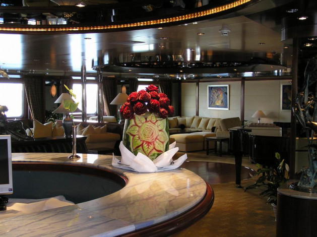 Обои картинки фото Чудеса, из, арбуза, еда, арбуз