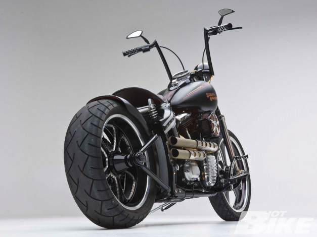 Обои картинки фото 2008, harley, davidson, cross, bones, мотоциклы, customs