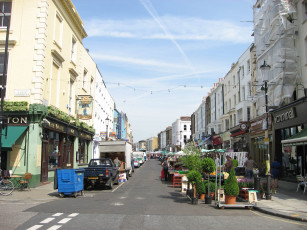 Картинка notting hill markets города лондон великобритания