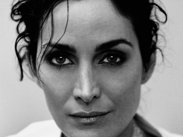 Обои картинки фото Carrie Anne Moss, девушки, , , , актриса, взгляд, черно-белое