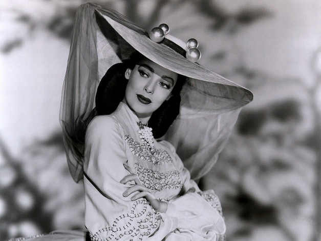 Обои картинки фото Loretta Young, девушки, наряд