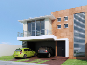 обоя 3д, графика, architecture, архитектура, дом, автомобили