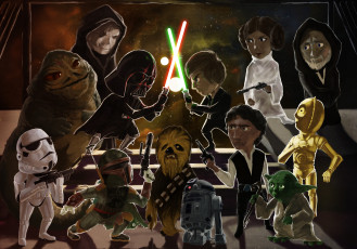 Картинка рисованные комиксы звездные войны