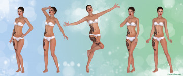 Картинка 3д графика people люди девушки