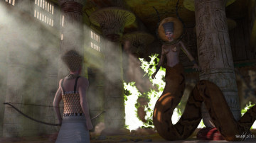 Картинка 3д графика fantasy фантазия жрец змея