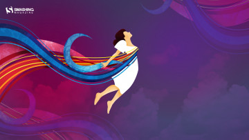 Картинка векторная графика фон девушка