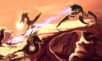 Картинка рисованные животные сказочные мифические огонь