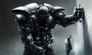 Картинка фэнтези роботы киборги механизмы робот