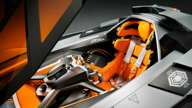Обои картинки фото автомобили, интерьеры, egoista, lamborghini, суперкар