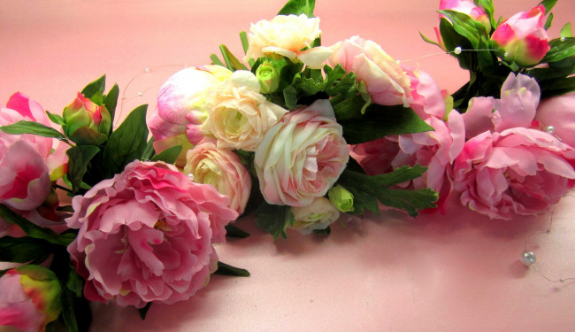 Обои картинки фото разное, другое, цветы, гирлянда