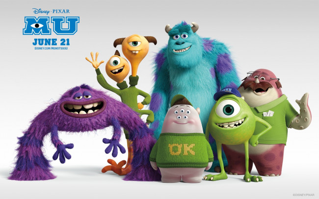 Обои картинки фото monsters, university, мультфильмы, университет, монстров