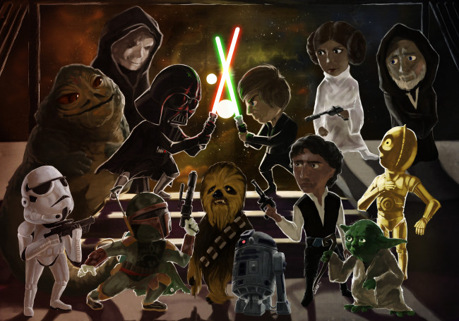 Обои картинки фото рисованные, комиксы, звездные, войны