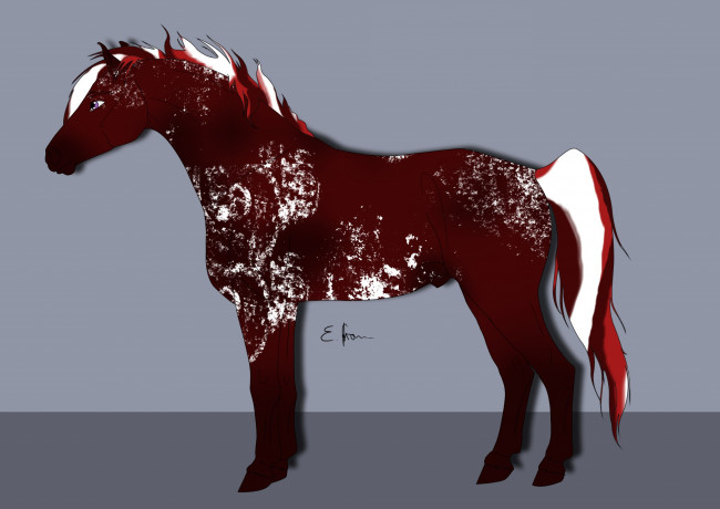 Обои картинки фото рисованные, животные, лошади, лошадь