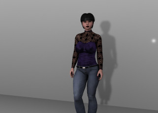 Картинка 3д+графика people+ люди взгляд девушка