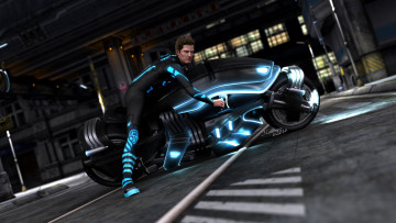 Картинка 3д+графика people+ люди мотоцикл