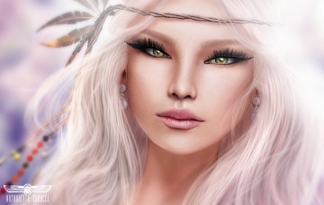 Картинка 3д+графика portraits+ портрет блондинка