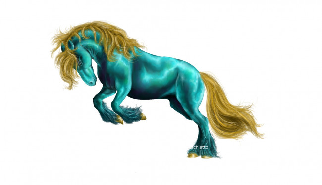 Обои картинки фото рисованные, животные,  лошади, белый, фон, лошадь