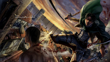 Картинка аниме shingeki+no+kyojin атака титанов