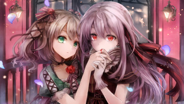 Картинка аниме unknown +другое фон взгляд девушки