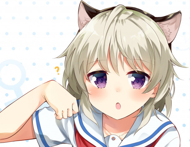 Обои картинки фото аниме, животные,  существа, неко