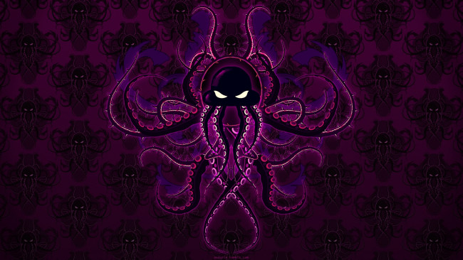 Обои картинки фото векторная графика, животные , animals, оранжевый, фигура, осьминог