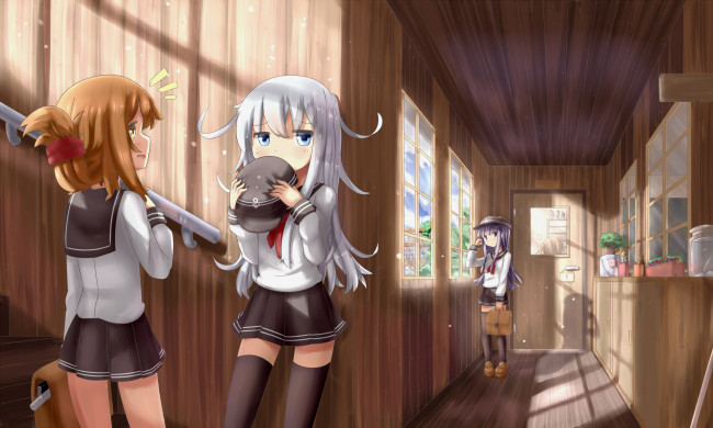 Обои картинки фото аниме, kantai collection, девушки