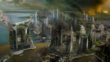 Картинка фэнтези иные+миры +иные+времена город война