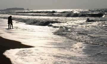 Картинка разное мужчина+женщина море силуэты берег пара