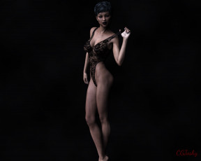 Картинка 3д+графика люди+ people фон взгляд девушка