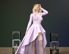 Картинка 3д+графика люди+ people девушка взгляд фон