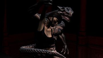 Картинка 3д+графика фантазия+ fantasy фон девушка взгляд