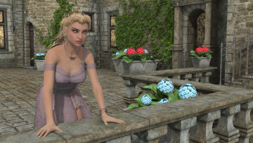 Картинка 3д+графика люди+ people фон взгляд девушка