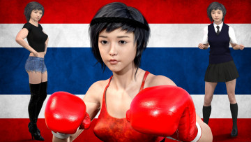 Картинка 3д+графика спорт+ sport девушка взгляд фон