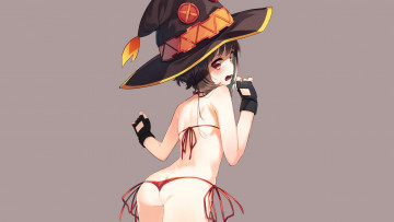 обоя аниме, kono subarashii sekai ni shukufuku wo, фон, взгляд, девушка