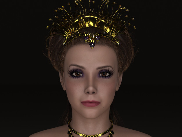 Обои картинки фото 3д графика, портрет , portraits, девушка, взгляд, фон