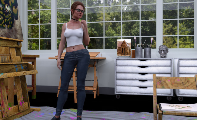 Обои картинки фото 3д графика, люди , people, фон, взгляд, девушка