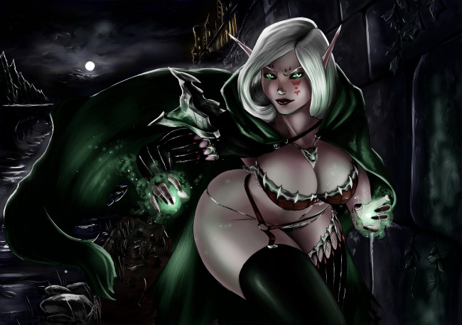 Обои картинки фото фэнтези, эльфы, униформа, взгляд, фон, девушка