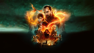 обоя fantastic beasts,  the secrets of dumbledore || 2022, кино фильмы,  the secrets of dumbledore, фантастические, твари, тайны, дамблдора, фэнтези, эдди, редмэйн, джуд, лоу, эзра, миллер, постер