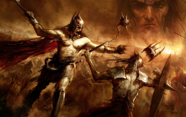 Обои картинки фото видео игры, age of conan,  hyborian adventures, конан, бой