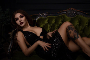 обоя kalinka fox, девушки, кристина финк , девушка, женщина, брюнетка, темноволосая, сексуальная, модель, звезда, позирует, разная, обувь, верхняя, стильная, одежда, нижнее, эротическое, бельё, трусы, лифчик, колготки, чулки, аксессуары, макияж, и, множество, элементов, на, фотографии