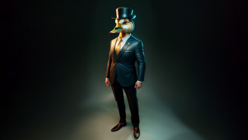 Картинка фэнтези существа нейросети графика нейроарт ai art нейронные сети рисунки нейро искусство человек утка