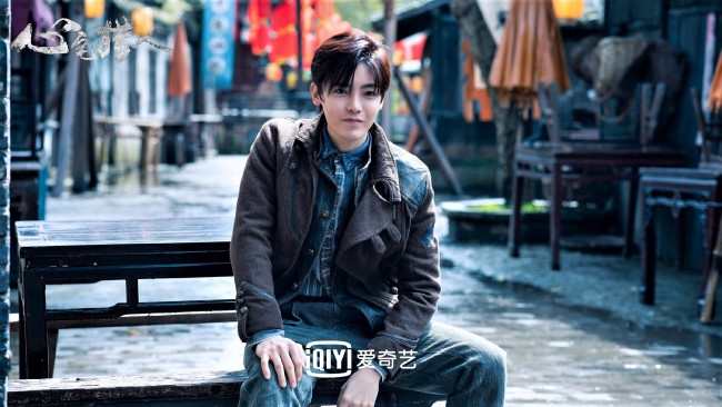 Обои картинки фото кино фильмы, psych-hunter, парень, скамейка, улица