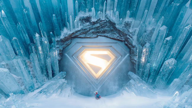 Обои картинки фото рисованное, кино,  мультфильмы, superman, 2025, крепость, одиночества, лед, снег, холод