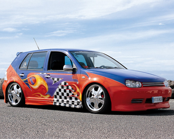 Обои картинки фото volkswagen, golf, iv, tuning, автомобили