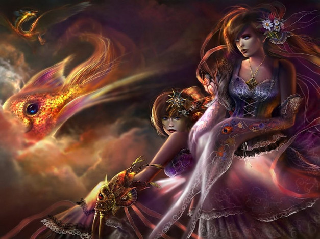 Обои картинки фото фэнтези, девушки