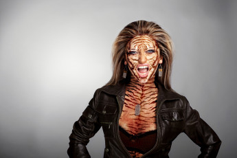 Картинка -Unsort+Креатив девушки unsort креатив макияж тигрица