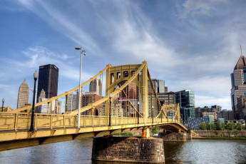 Картинка города мосты мост pittsburgh город pennsylvania