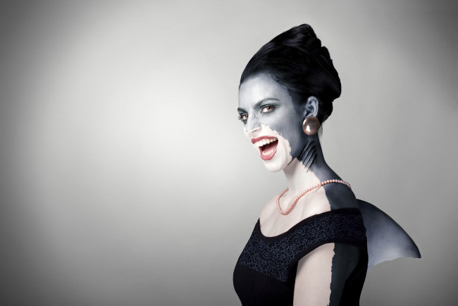 Обои картинки фото -Unsort Креатив, девушки, unsort, креатив, макияж, акула