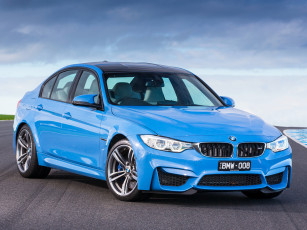 Картинка автомобили bmw голубой m3 au-spec f80 2014г