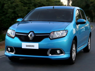 обоя автомобили, renault, 2014г, синий, br-spec, dynamique, sandero